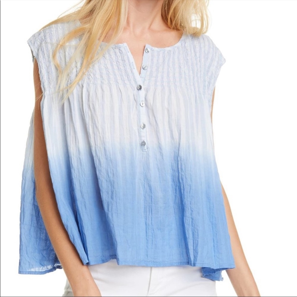 NWT free people chambray combo top